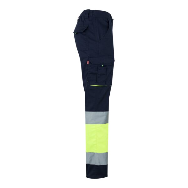 VL ZEUS LARGE. Dvoubarevné strečové kalhoty s více kapsami (240 g/m²) z bavlny (46 %), EME (38 %) a polyesteru (16 %)