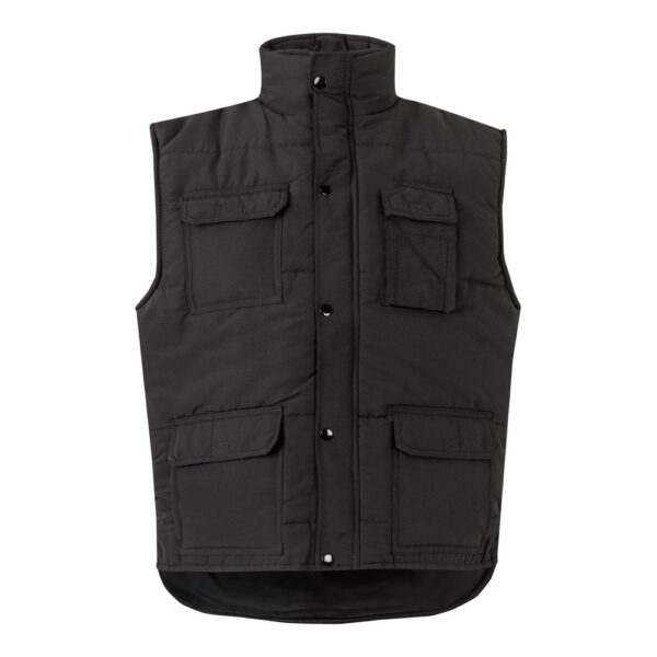 VL MEFITIS. Vesta s viacerými vreckami (220 g/m²) z polyesteru (100 %) - Čierna, XL