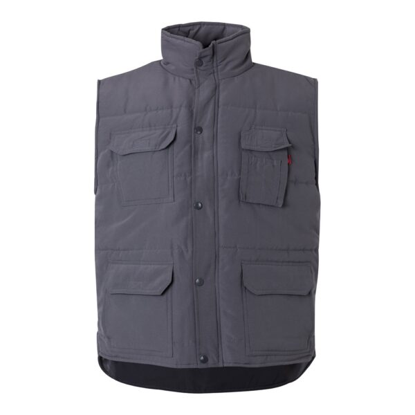 VL MEFITIS. Vesta s viacerými vreckami (220 g/m²) z polyesteru (100 %) - Sivá, XL