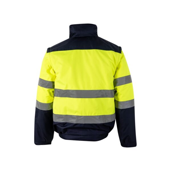 VL JUPITER. Dvojfarebná vyteplená bunda (180 g/m²) z polyesteru (100 %) s PU povrchovou úpravou