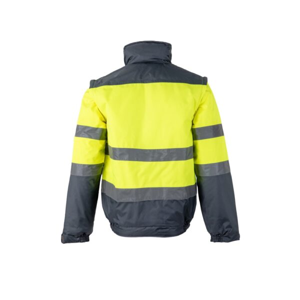 VL JUPITER. Dvojfarebná vyteplená bunda (180 g/m²) z polyesteru (100 %) s PU povrchovou úpravou
