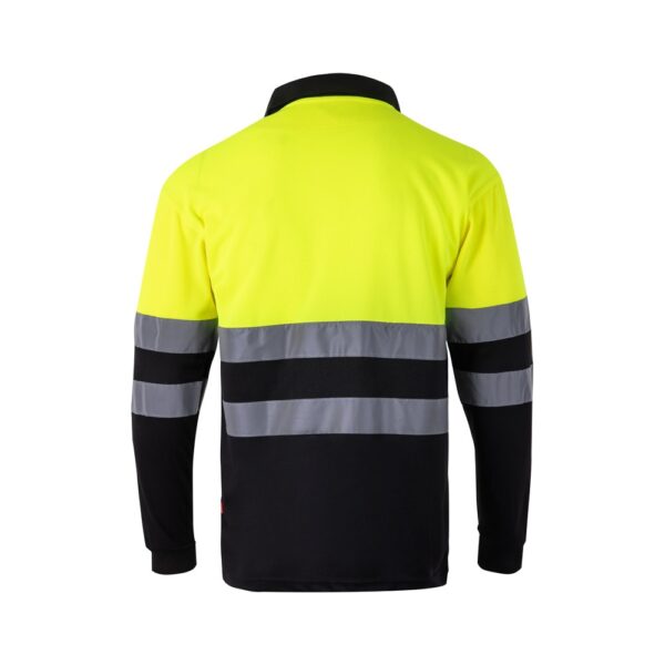 VL VULCAN. Dvojfarebná polokošeľa s vtáčím okom (160 g/m²) s dlhými rukávmi, z polyesteru (100%)