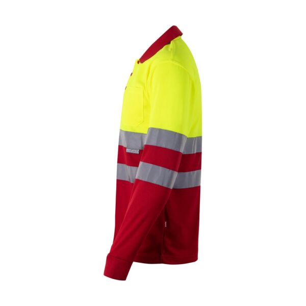 VL VULCAN. Dvojfarebná polokošeľa s vtáčím okom (160 g/m²) s dlhými rukávmi, z polyesteru (100%)