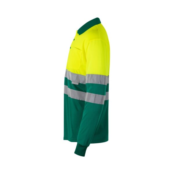 VL VULCAN. Dvojfarebná polokošeľa s vtáčím okom (160 g/m²) s dlhými rukávmi, z polyesteru (100%)