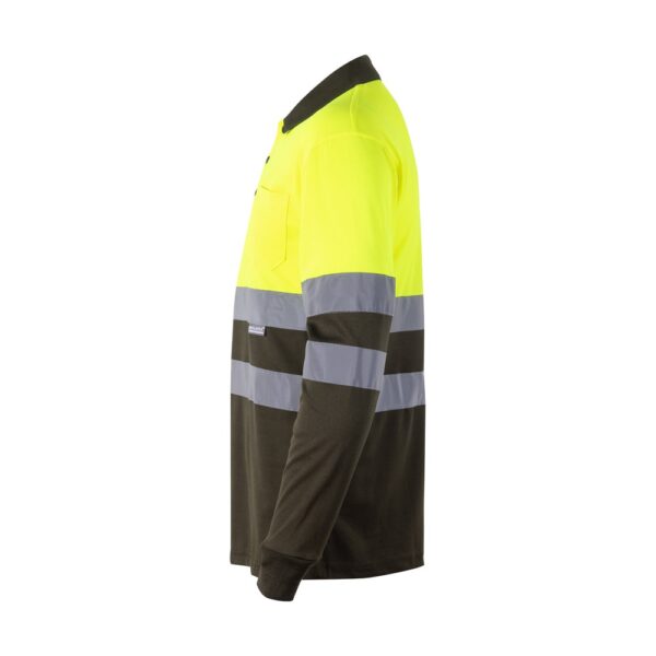 VL VULCAN. Dvojfarebná polokošeľa s vtáčím okom (160 g/m²) s dlhými rukávmi, z polyesteru (100%)