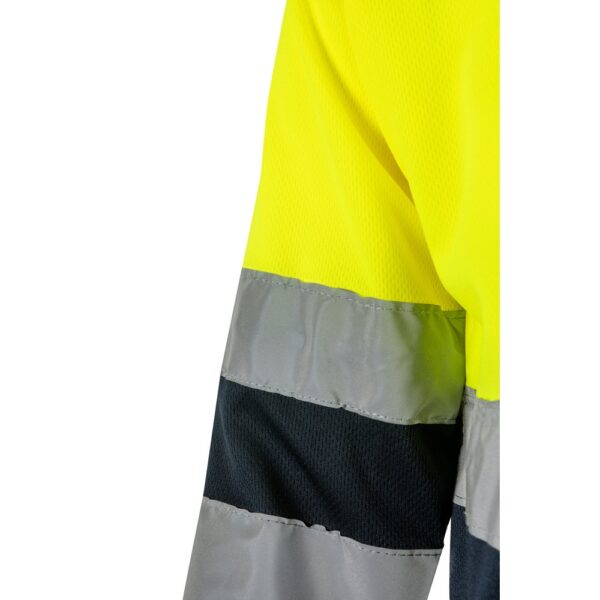 VL VULCAN LARGE. Dvojfarebná polokošeľa s vtáčím okom (160 g/m²) s dlhými rukávmi, z polyesteru (100%)