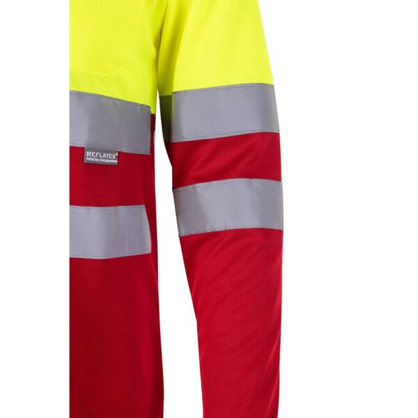 VL VULCAN LARGE. Dvojfarebná polokošeľa s vtáčím okom (160 g/m²) s dlhými rukávmi, z polyesteru (100%)