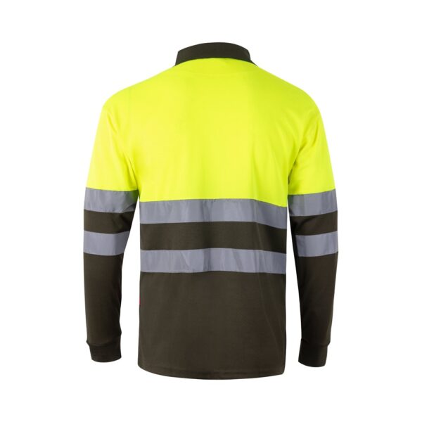VL VULCAN LARGE. Dvojfarebná polokošeľa s vtáčím okom (160 g/m²) s dlhými rukávmi, z polyesteru (100%)