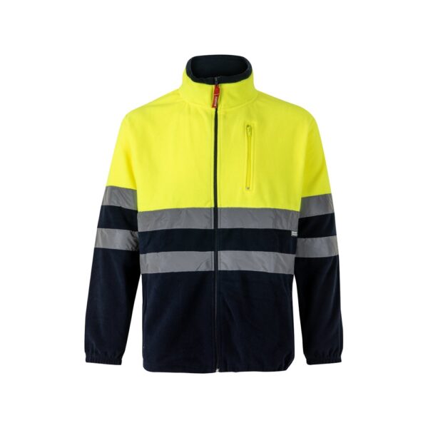 VL EROS. Dvojfarebná fleecová bunda (280 g/m²) z polyesteru (100 %) - Modrá, XS