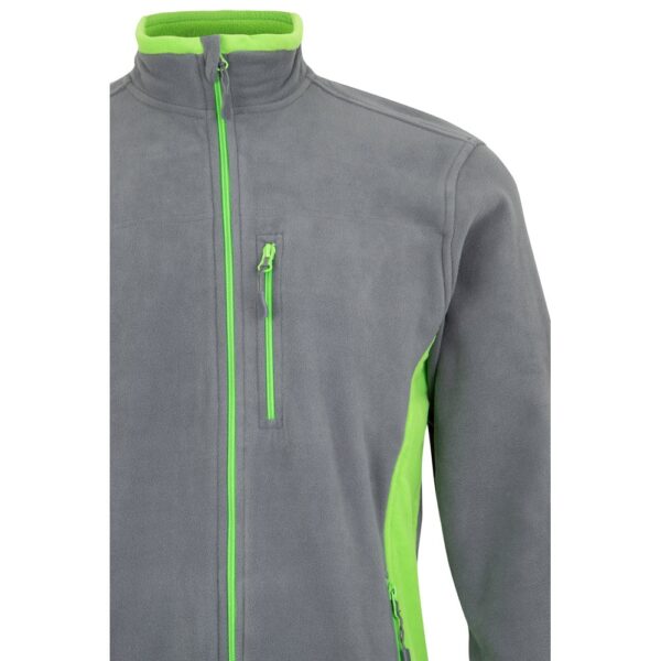 VL GERAS. Dvojfarebná fleecová bunda (220 g/m²) z polyesteru (100 %)