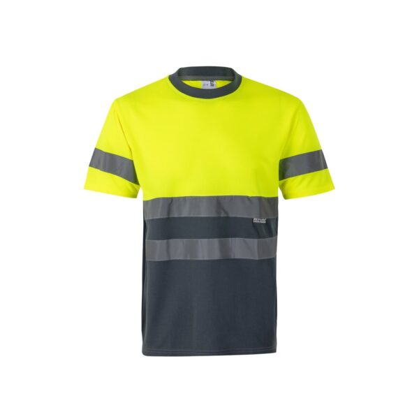 VL BRAHMA LARGE. Dvojfarebné technické tričko s vtáčím okom (140 g/m²), z polyesteru (100%) - Sivá, 5XL