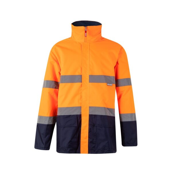 VL THEMIS. Dvojfarebná parka (190 g/m²) z polyesteru (100 %) s PU záterom - Modrá, XL