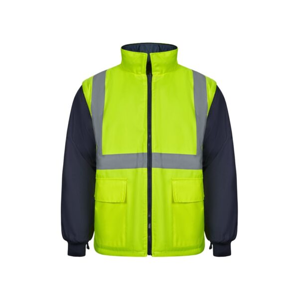 VL JUNO LARGE. Dvojfarebná parka 4 v 1 (180 g/m²) z polyesteru (100 %) s PU záterom
