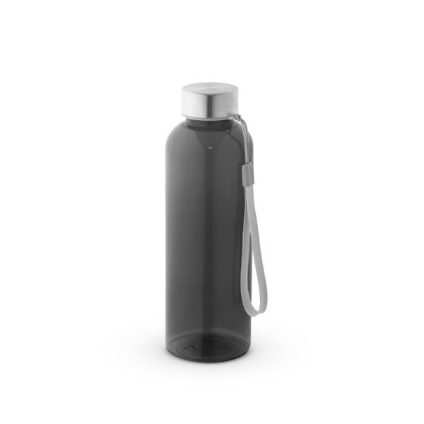 ENDERS M. Recyklovaného PET (100% rPET) fľaša s lesklým priesvitným povrchom 600 ml - Čierna, 600 ml
