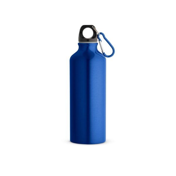 RE-LANDSCAPE M. Recyklovaná hliníková fľaša s karabínkou 530 ml - Kráľovská modrá, 530 ml