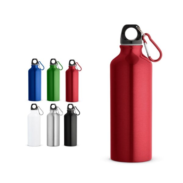 RE-LANDSCAPE M. Recyklovaná hliníková fľaša s karabínkou 530 ml