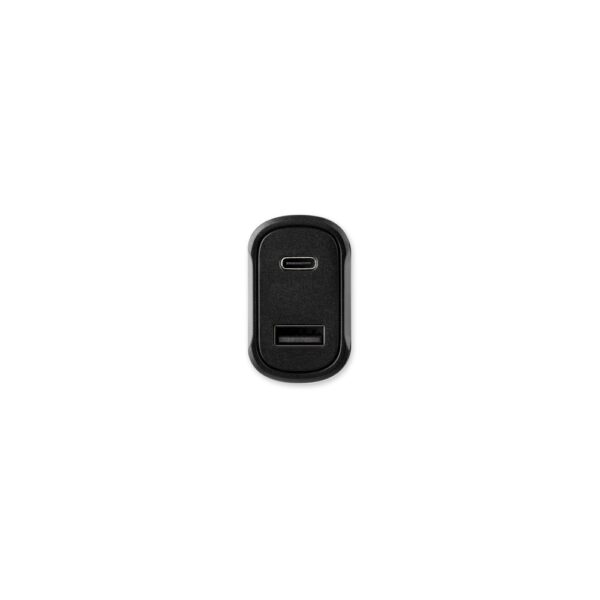 DIRAC. Adaptér do zapaľovača cigariet s portom USB-A 18W a USB-C 20W v 100% rABS