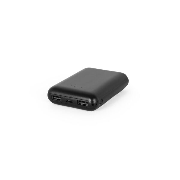 LEAKEY 8. Power banka 8 000 mAh, recyklovaného ABS (100 % rABS) - Čierna