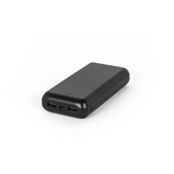 LEAKEY 20. Power banka 20 000 mAh zo recyklovaného ABS (100 % rABS) - Čierna