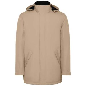 Pánska zateplená softshellová parka Notus - Tmavo piesková, 3XL