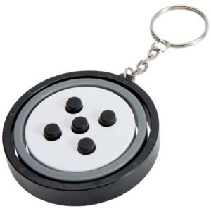 Spinx gyroskopický fidget prívesok na kľúče z recyklovaného plastu - Čierna