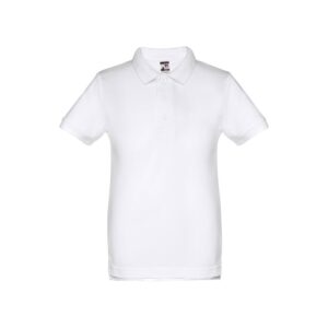 ADAM KIDS WH II. Polo tričko s krátkym rukávom pre deti (unisex). Biela farba - Biela, 2