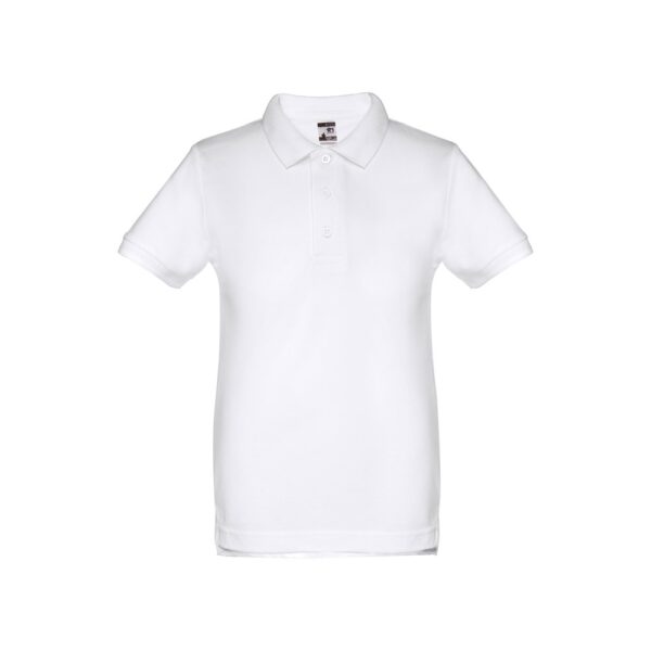 ADAM KIDS WH II. Polo tričko s krátkym rukávom pre deti (unisex). Biela farba - Biela, 2