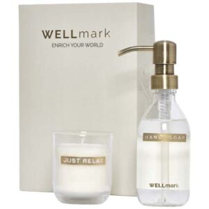 Wellmark Discovery dávkovač mydla 250 ml + sviečka 150 g - Biela